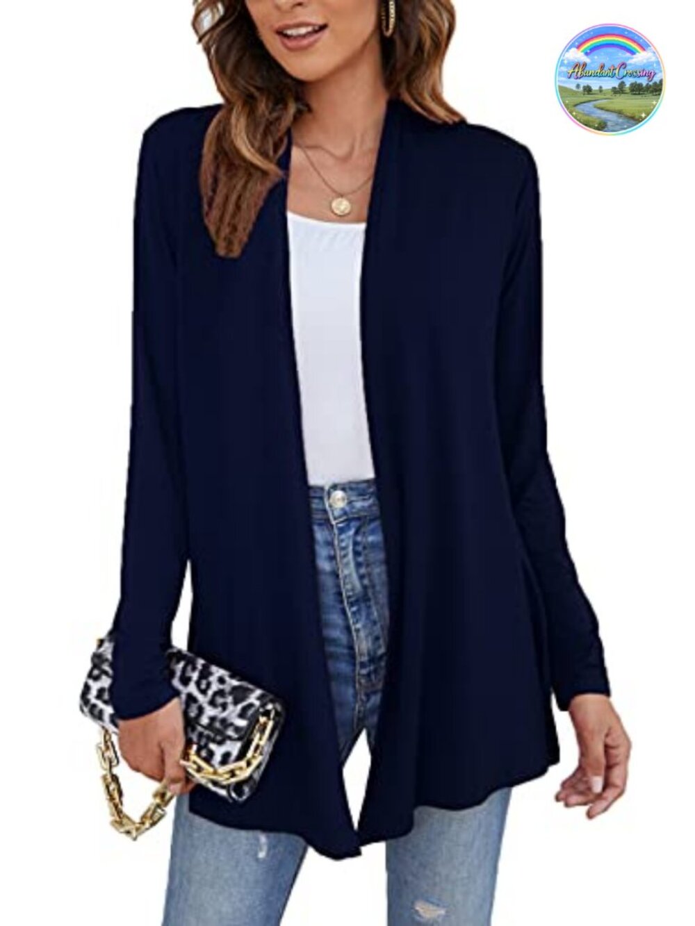 Ladlop Lightweight Open Front Cardigan Long Sleeve Casual Soft Drape Fall